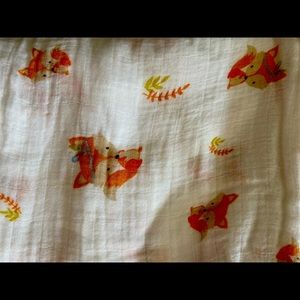Fox muslin swaddle blanket